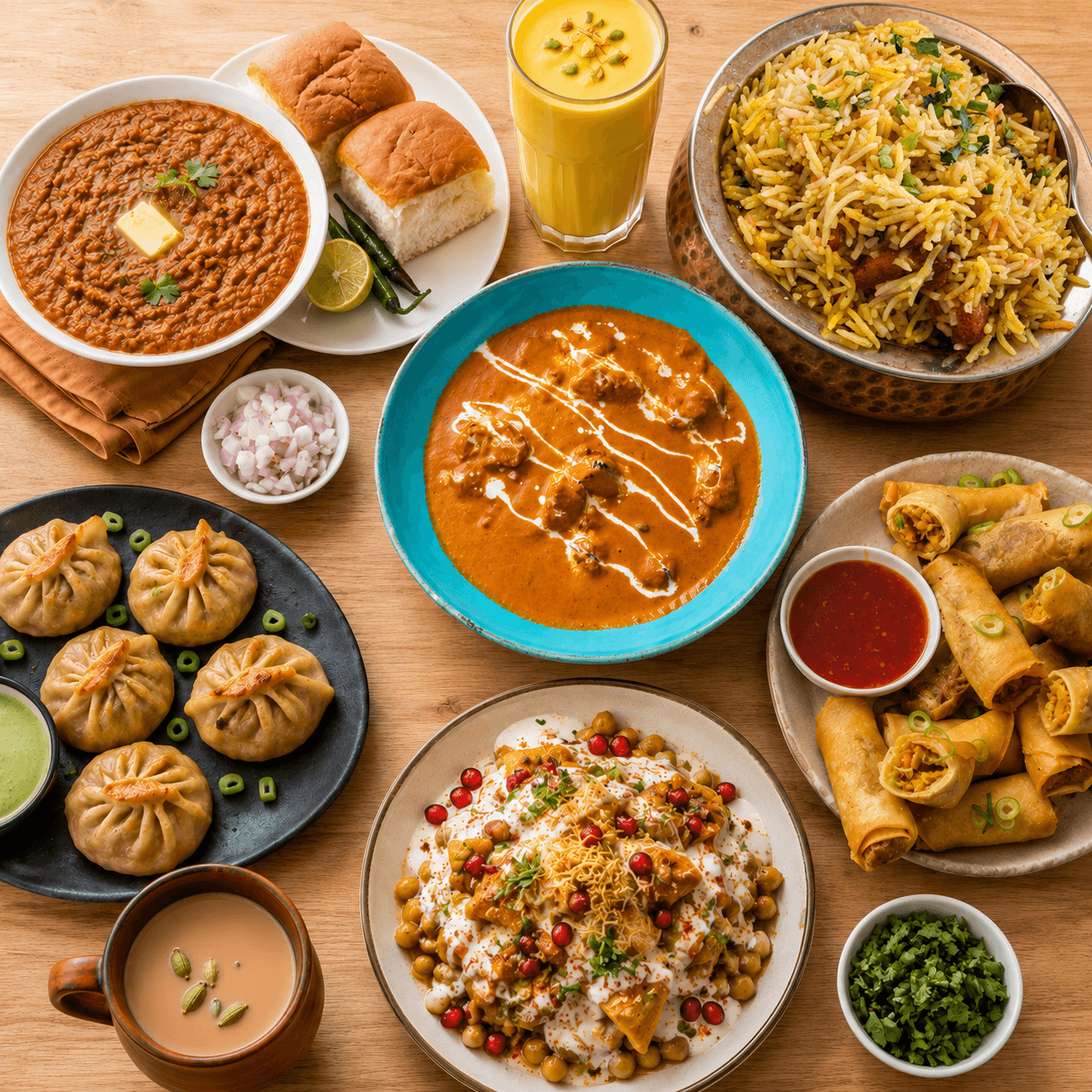 Restaurant hero background showcasing our signature dishes